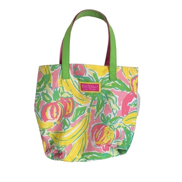 Lilly Pulitzer Handbags - Estee Lauder Lilly Pulitzer Tropical Print Large Beach / 17" x 14.5" Tote Bag